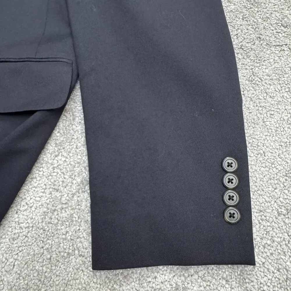 J.Crew Wool Suit Blazer Jacket Mens 42L Navy Blue Sport Coat Classic Workwear